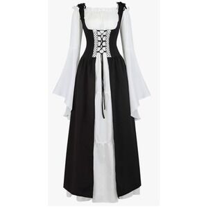 Scarlet Darkness Dress SmalLace Up Embroidered Sleeveless Fairy Renaissance